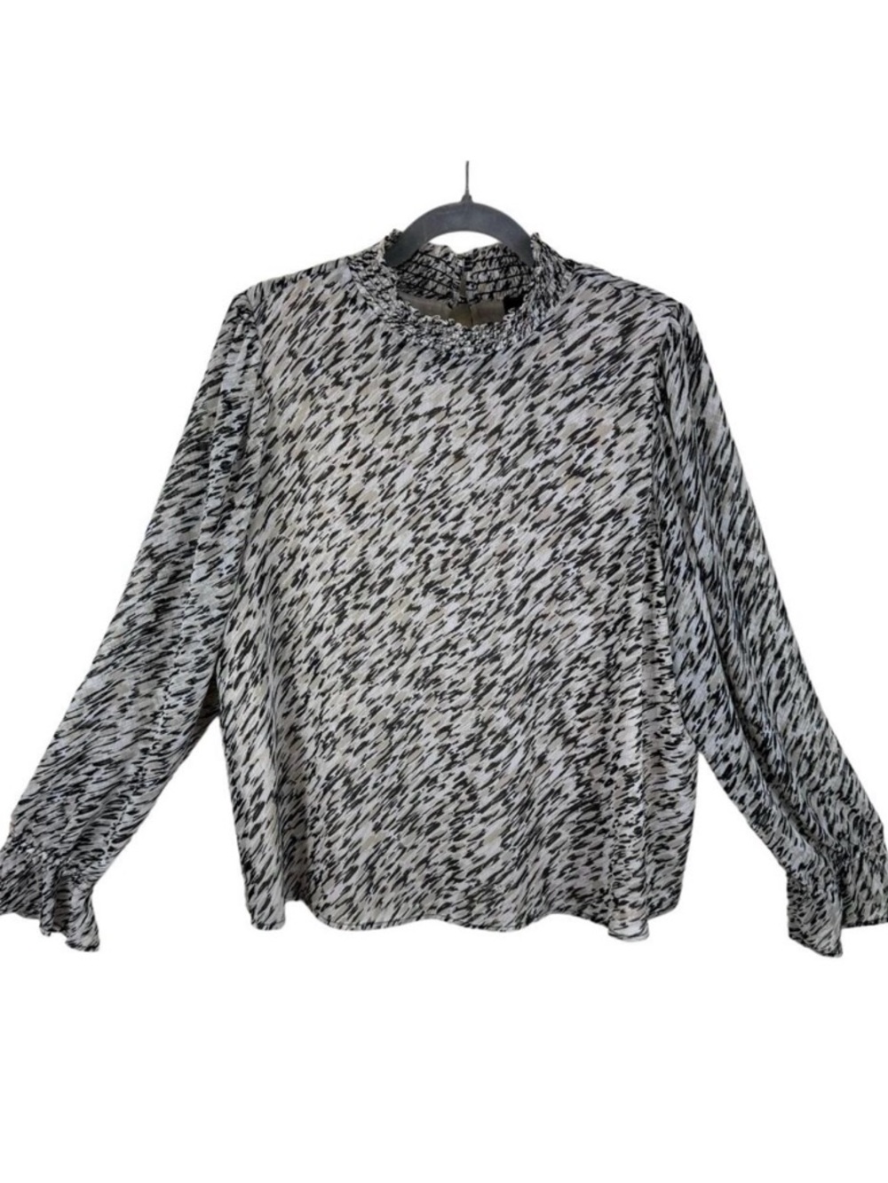 Halogen Multicolor Long Sleeve Mock Neck Lightweight Lined Blouse Size‎ XL
